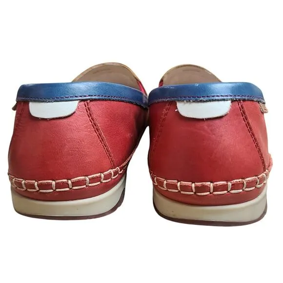 Pikolinos Red Leather Slip On Comfort Loafers Shoes Men's 11 11 1/2 US 45 EU