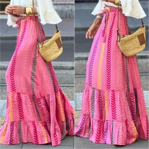 Pink Prism Maxi Skirt