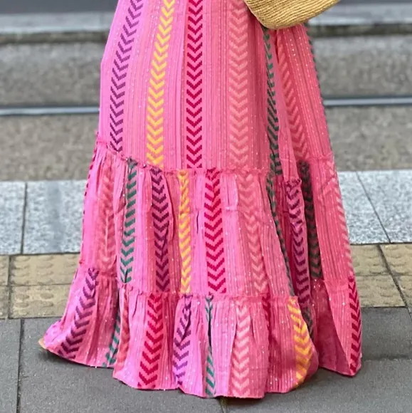 Pink Prism Maxi Skirt