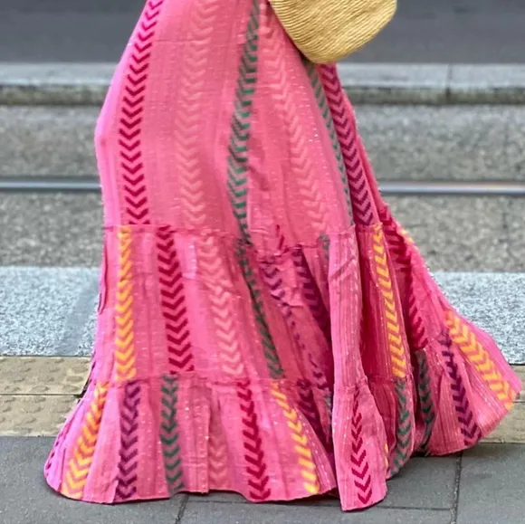 Pink Prism Maxi Skirt