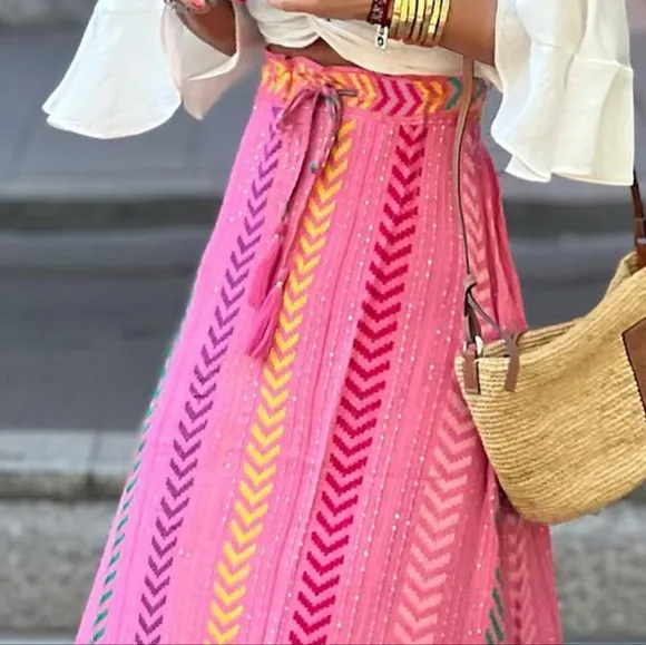Pink Prism Maxi Skirt