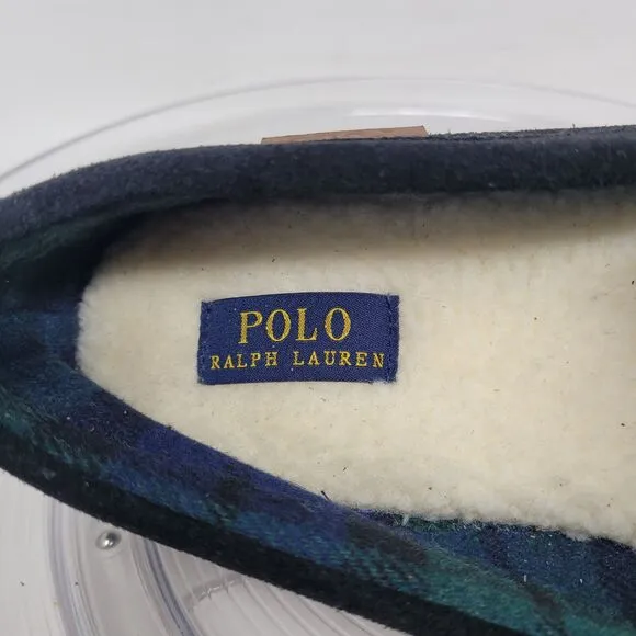 Polo Ralph Lauren Brenan Bear Genuine Suede Loafer Slipper Black Men’s Size 10