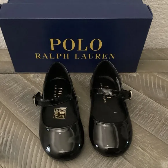 POLO RALPH LAUREN Toddler Girls Kinslee Leather Flats