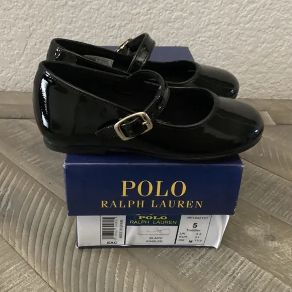 POLO RALPH LAUREN Toddler Girls Kinslee Leather Flats