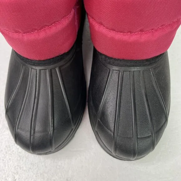 POLO RALPH LAUREN VANCOUVER BIG PONY EZ SNOW BOOTS RASPBERRY/BLACK KIDS SIZE 4❄️