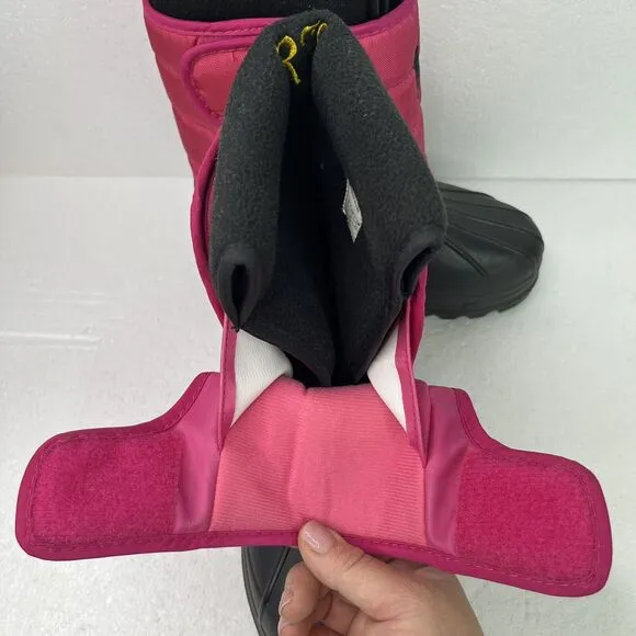 POLO RALPH LAUREN VANCOUVER BIG PONY EZ SNOW BOOTS RASPBERRY/BLACK KIDS SIZE 4❄️