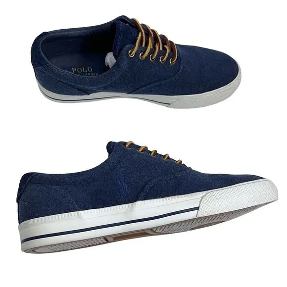 Polo Ralph Lauren Vaughn Lowtop Blue Fashion Sneakers Men’s Size 9
