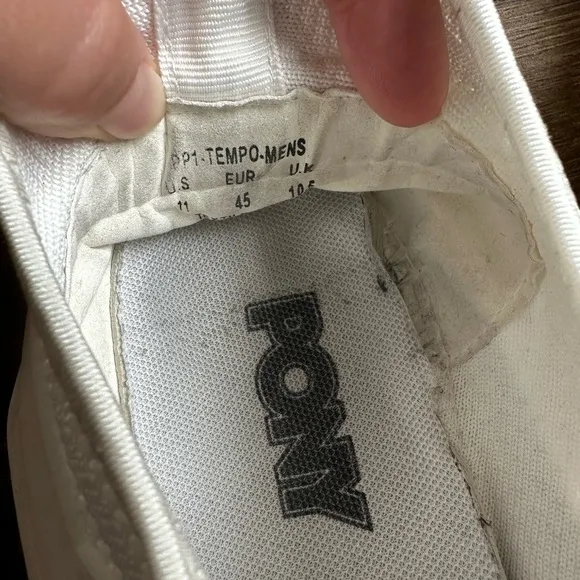 Pony White Sneakers with Sock-Like Fit and Textured Upper