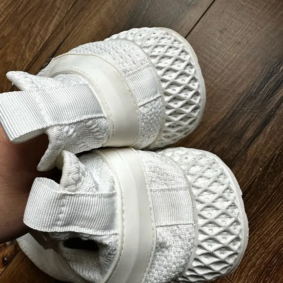 Pony White Sneakers with Sock-Like Fit and Textured Upper