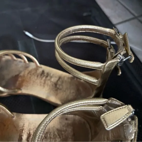 Prada gladiator sandals rope cuff shoe strap sandals ankle bracelet flats y2k