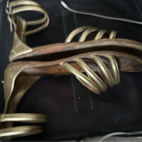 Prada gladiator sandals rope cuff shoe strap sandals ankle bracelet flats y2k