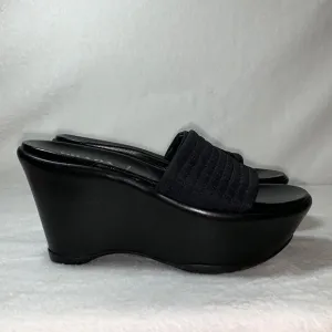 PRADA Nylon and Leather Platform Slide Women’s size 4 European 35