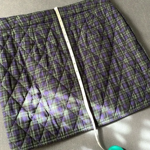 PRETTY PREPPY CLASSIC, tartan quilted plaid Sezane mini skirt 36 💋
