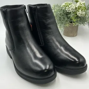 PROPET Water Resistant Men's Black Troy Pile Lined Leather zip Boots Sz 8.5