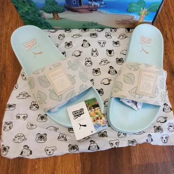 Puma Leadcat x Animal Crossing &quot;New Horizon&quot; Slides - GS 5 (Women US 6.5)