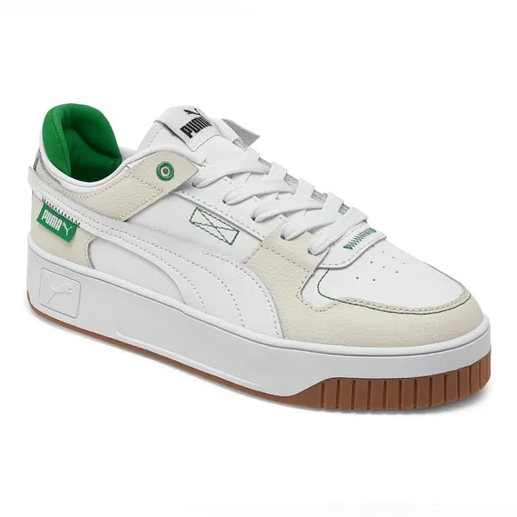 Puma Women's Carina Street VTG Casual Sneakers (7.5; White/Green)