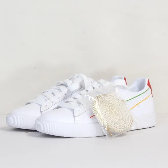 Puma Women's Clyde World Hood Unity White Classic Sneaker Size 6 NWT