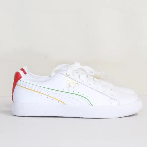 Puma Women's Clyde World Hood Unity White Classic Sneaker Size 6 NWT