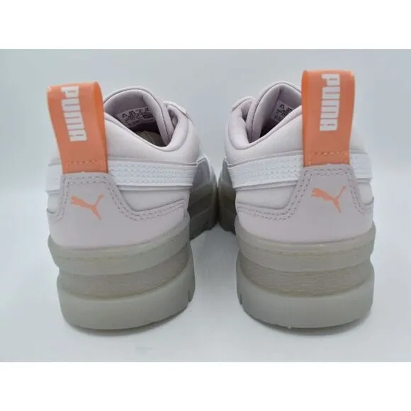 Puma Women Size 9 Mayze White Peach Pink Summer Camp Platform Fashion Sneakers