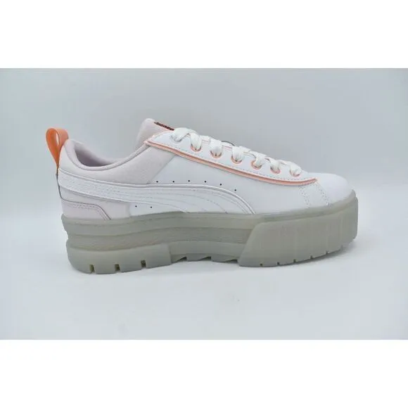 Puma Women Size 9 Mayze White Peach Pink Summer Camp Platform Fashion Sneakers