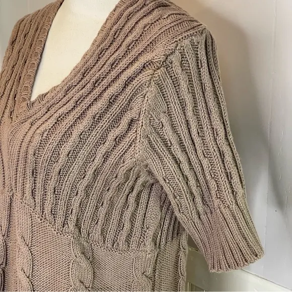 Pure Handknit Beige Sweater Size: M/ L