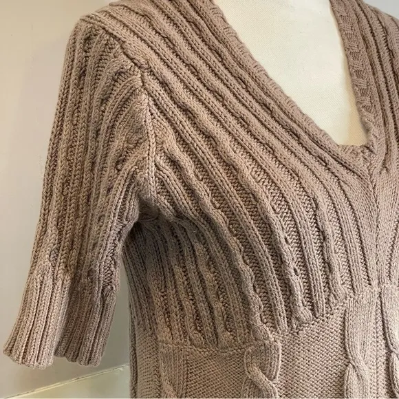 Pure Handknit Beige Sweater Size: M/ L
