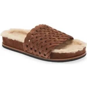 Rag &amp; Bone Bailey Suede Sherpa-Lined Slides