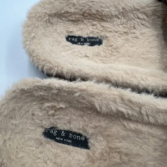 Rag &amp; Bone Bailey Suede Sherpa-Lined Slides