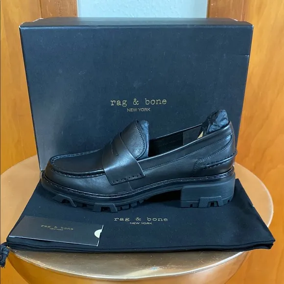 rag &amp; bone | NIB New in Box Never Worn - Black Shiloh Loafer - 9