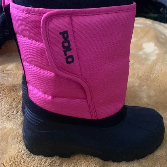 Ralph Lauren Pink and Black Boots