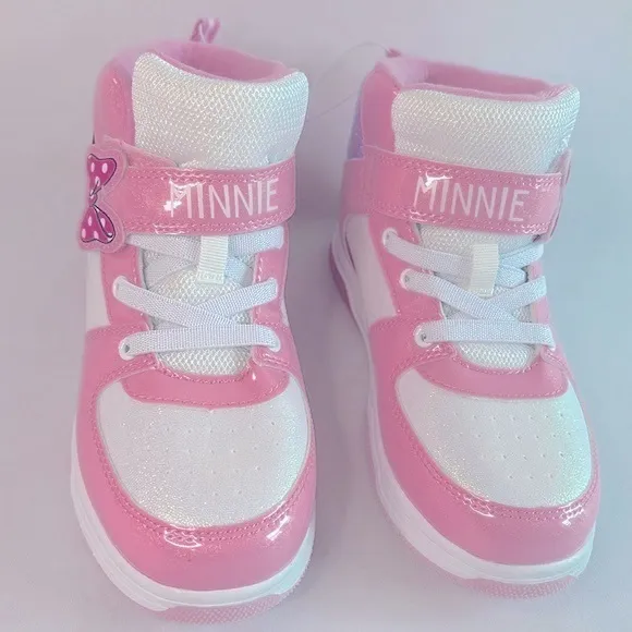 🆕RARE Disney Ltd Edition Minnie Mouse Icon Glitter Sparkle 🎀 High-Top Sneakers