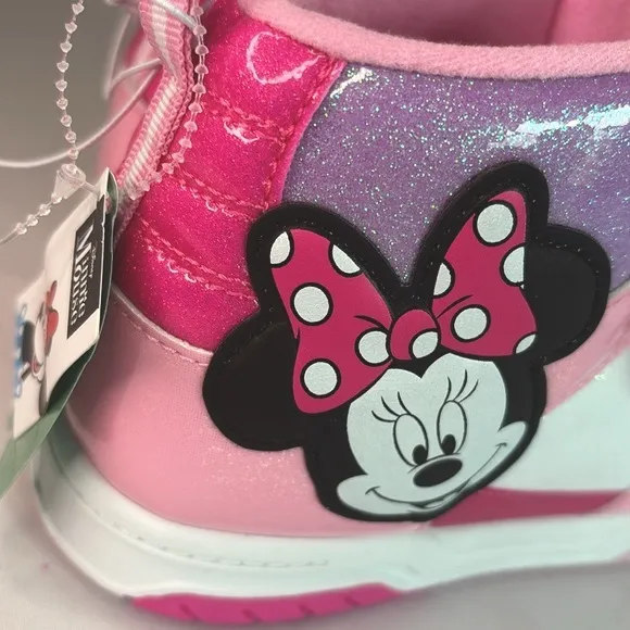 🆕RARE Disney Ltd Edition Minnie Mouse Icon Glitter Sparkle 🎀 High-Top Sneakers