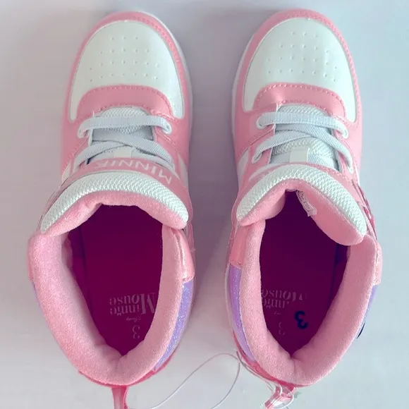🆕RARE Disney Ltd Edition Minnie Mouse Icon Glitter Sparkle 🎀 High-Top Sneakers
