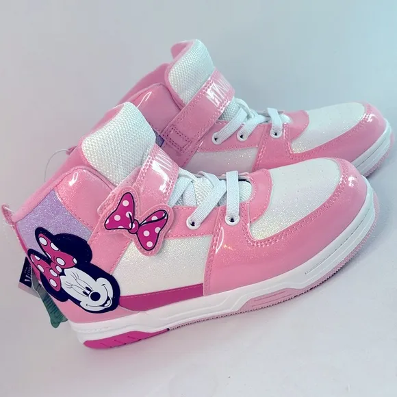 🆕RARE Disney Ltd Edition Minnie Mouse Icon Glitter Sparkle 🎀 High-Top Sneakers