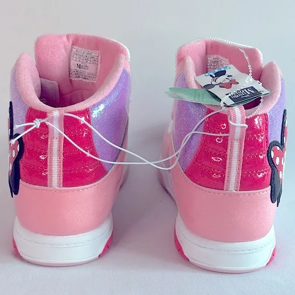 🆕RARE Disney Ltd Edition Minnie Mouse Icon Glitter Sparkle 🎀 High-Top Sneakers