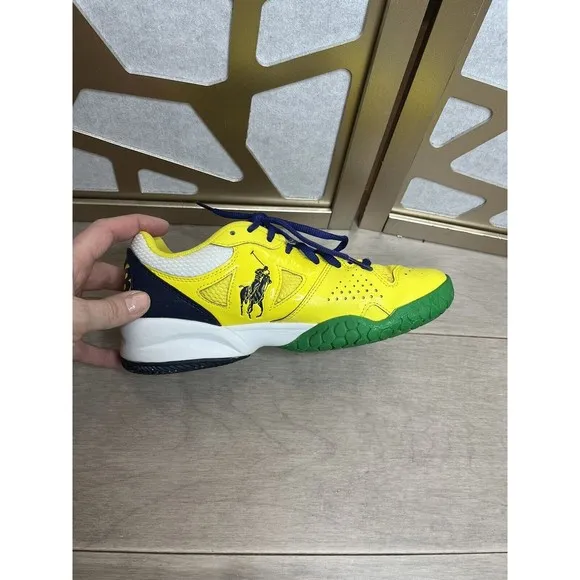 RARE New Balance Polo RALPH LAUREN TENNIS COURT SHOE SNEAKERS LEATHER WOMEN 6.5