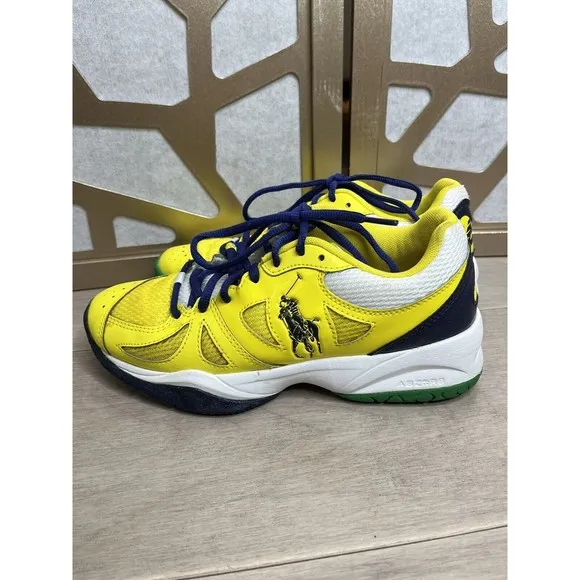 RARE New Balance Polo RALPH LAUREN TENNIS COURT SHOE SNEAKERS LEATHER WOMEN 6.5