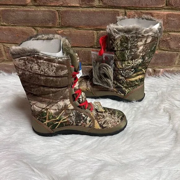 RealTree Max-1 Girl Camo Insulated Winter Boots Size 8 NEW