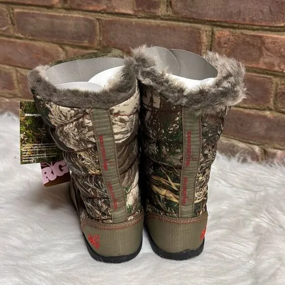 RealTree Max-1 Girl Camo Insulated Winter Boots Size 8 NEW