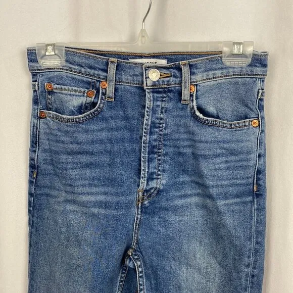 RE/DONE 90's Orginals Ultra High Rise Skinny - Western Blue - Size 26
