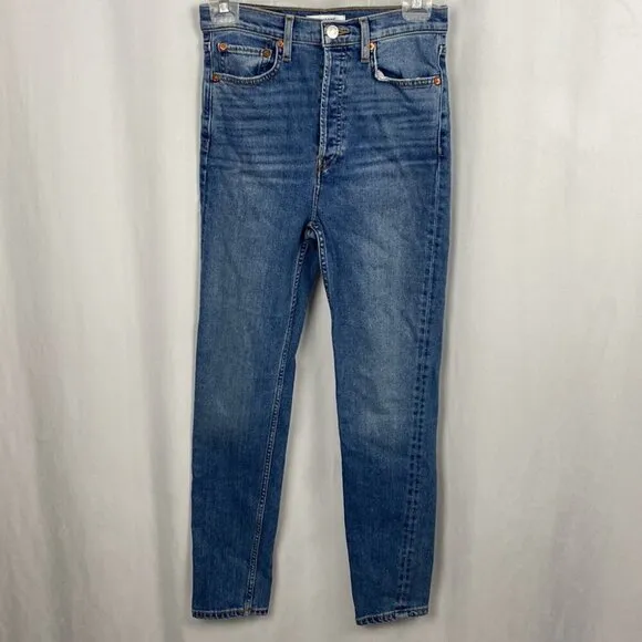 RE/DONE 90's Orginals Ultra High Rise Skinny - Western Blue - Size 26