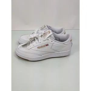 Reebok Club C 85 Men's Size 9 Athletic Sneaker Tennis White/Gold Shoe Trainers