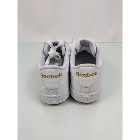 Reebok Club C 85 Men's Size 9 Athletic Sneaker Tennis White/Gold Shoe Trainers