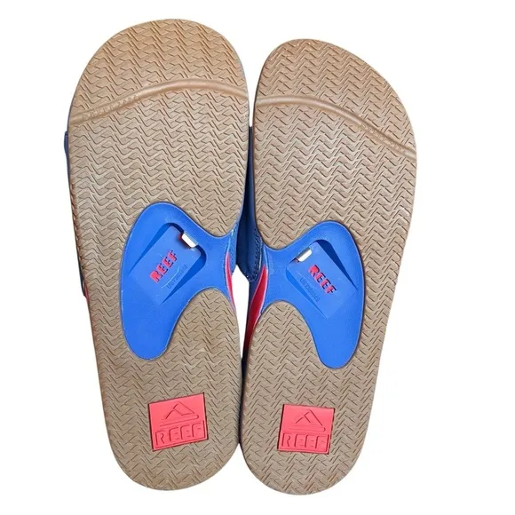 REEF NWT Fanning Chicago Cubs MLB Slides Red Blue Men's Size 12