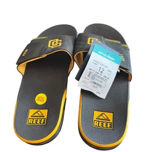 REEF NWT Fanning San Diego Padres MLB Slides Brown Gold Men's Size 12