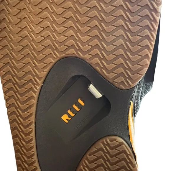 REEF NWT Fanning San Diego Padres MLB Slides Brown Gold Men's Size 12