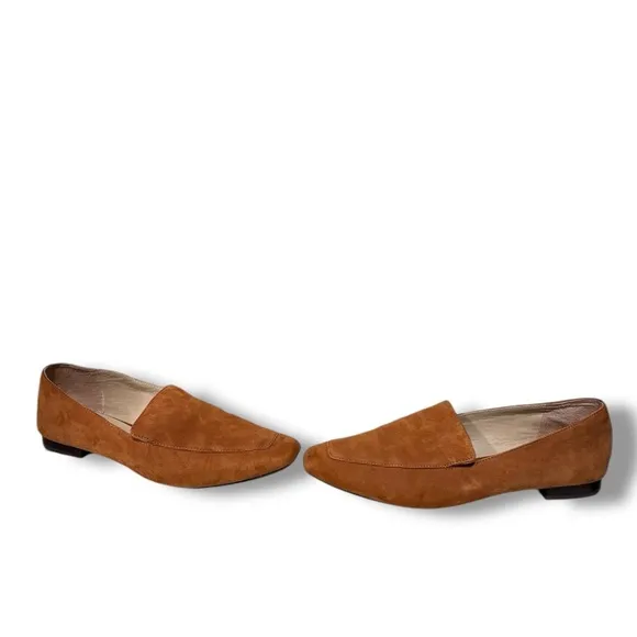 Reformation Bonnie Brown Spice Suede Squaret Toe Contemporary Loafers Size 9.5