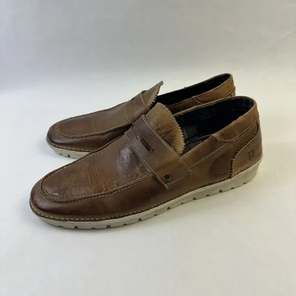 Roan by Bed|stü Loafers Men 11 Shoes Brown Leather SlipOn Comfort Casual Walkin