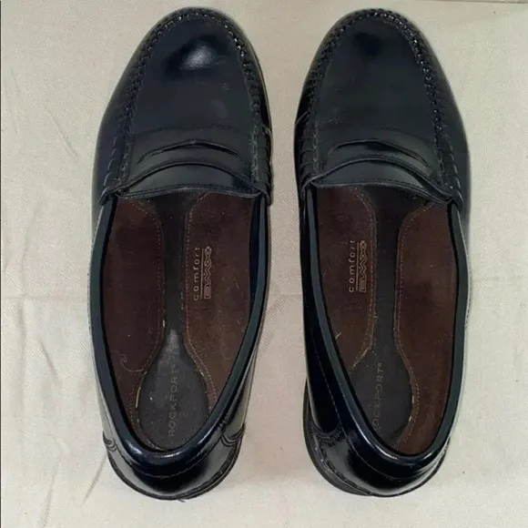 Rockports 11W comfort DMX‎ black penny loafers