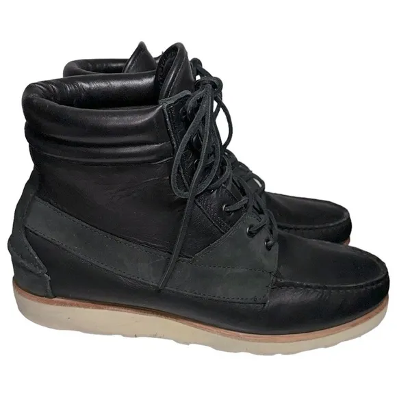 Ronnie Fieg Sebago Men’s Size 12 Black Kings Point II Leather Suede Boots